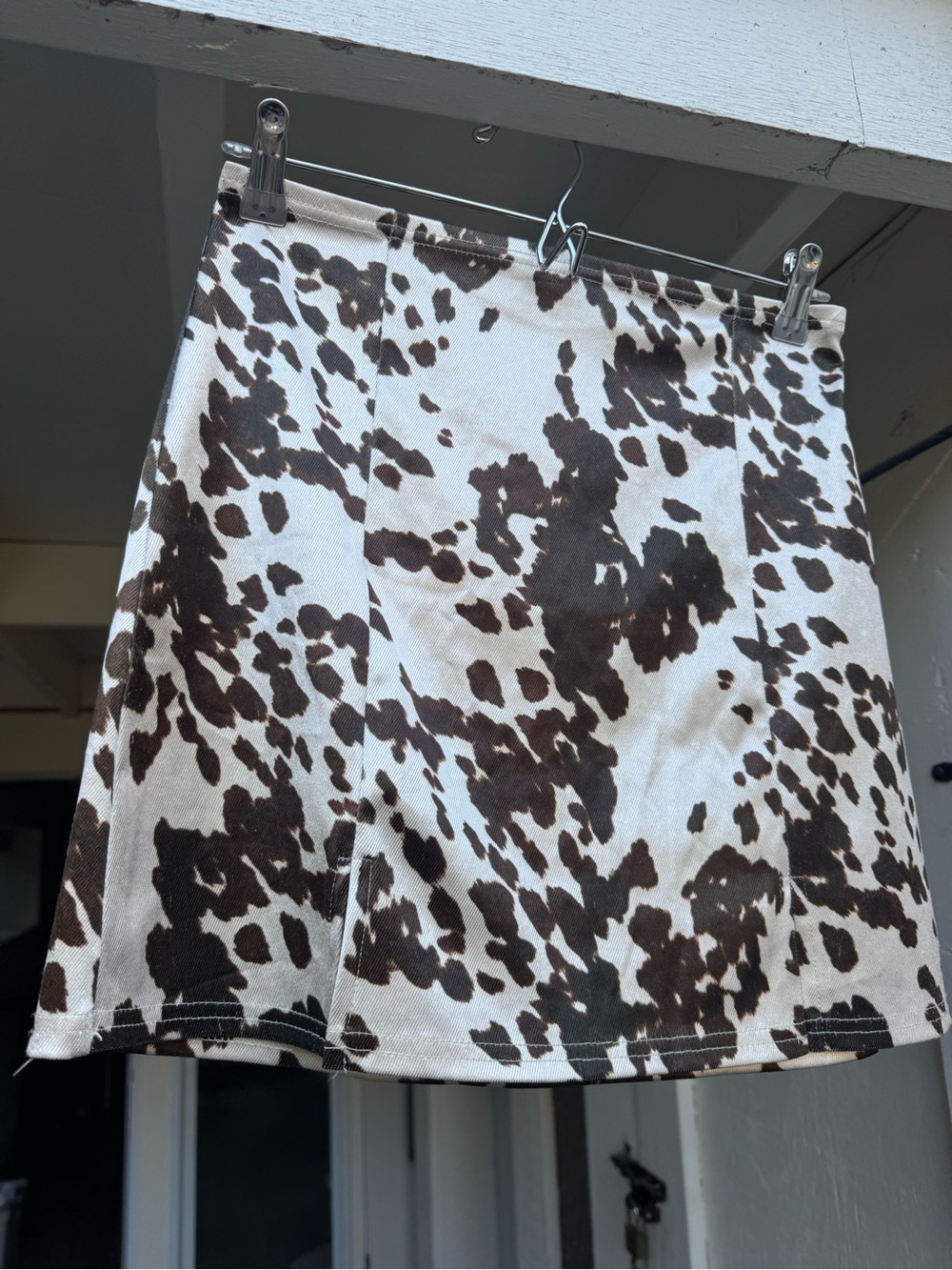 Urban Outfitters Cow Print Mini Skirt